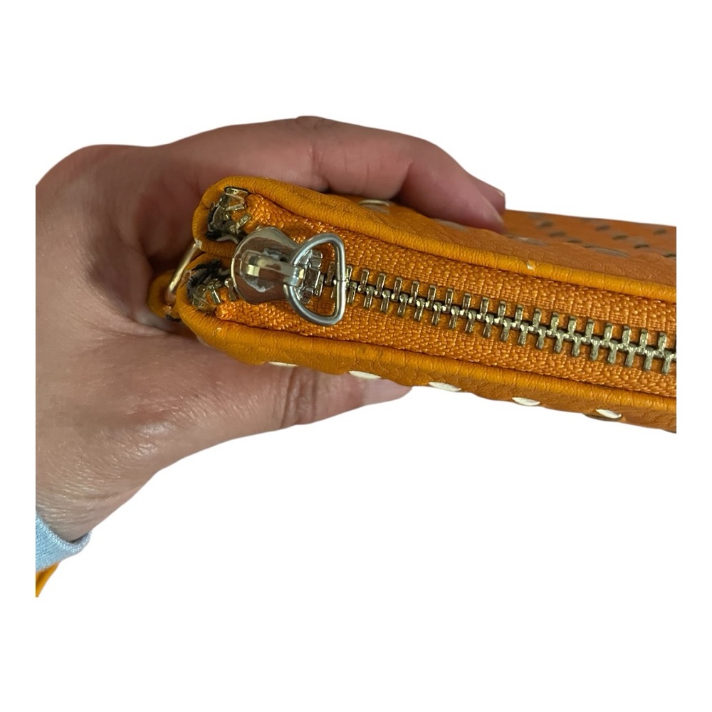 Charming Charlie Orange Woven Clutch Wristlet - Picture 6 of 10